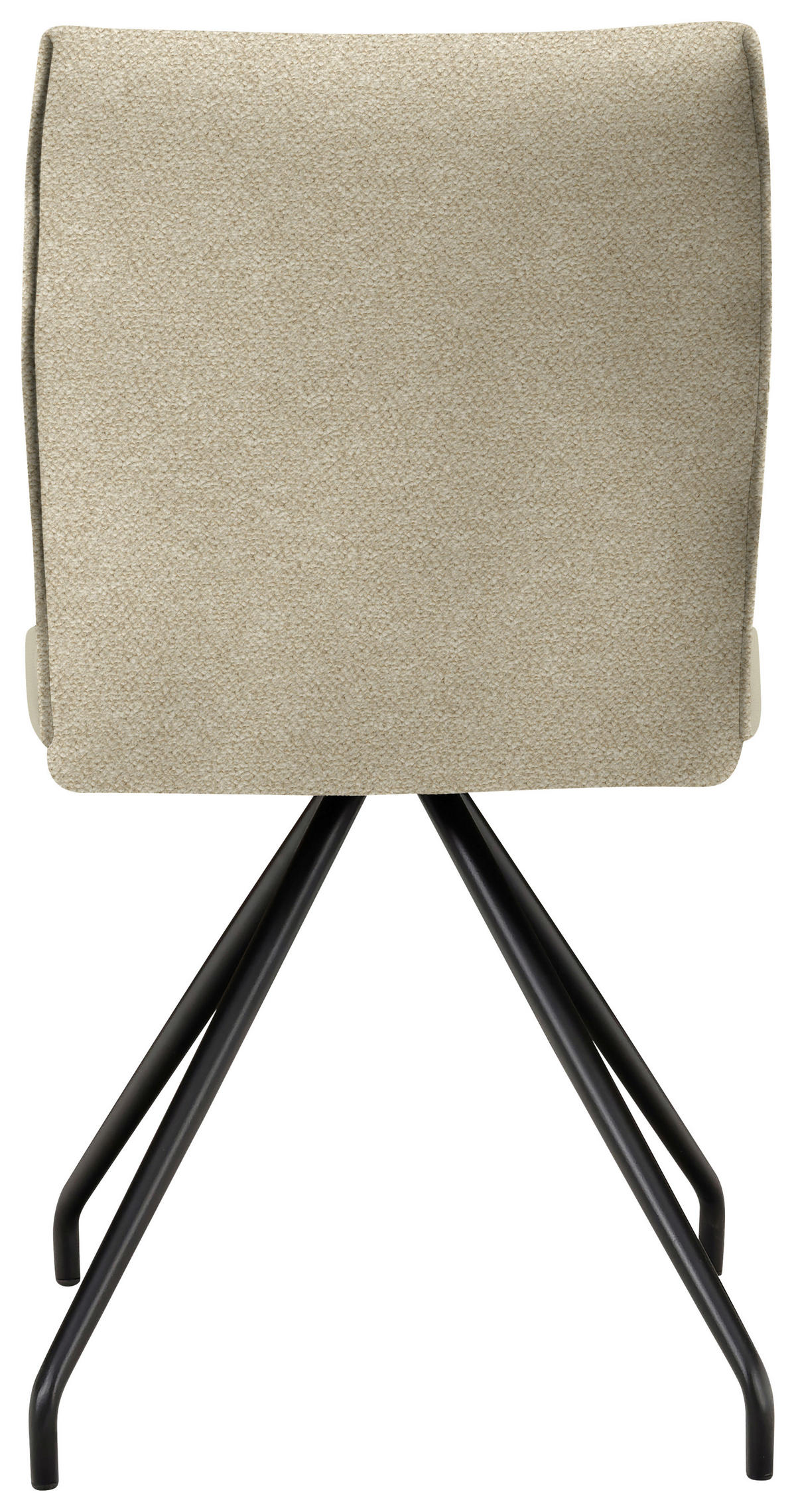 STUHL  in Stahl Mikrofaser Metall, Textil  - Creme/Schwarz, Design, Textil/Metall (49/91/60cm) - Moderano