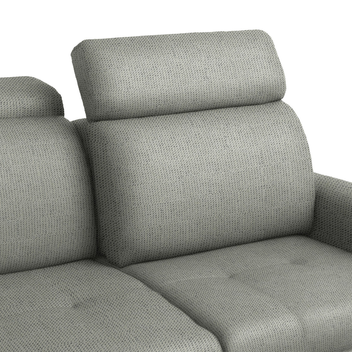 ECKSOFA Struktur Graubraun  - Graubraun/Schwarz, Design, Textil/Metall (270/292cm) - Stylife