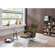 RELAXSESSEL in Leder Olivgrün  - Edelstahlfarben/Olivgrün, Design, Leder/Metall (70/124/85cm) - Cantus