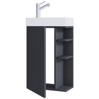 TVÄTTSTÄLL MED KOMMOD 40 cm  - vit/antracit, Modern, trämaterial/keramik (40cm) - MID.YOU