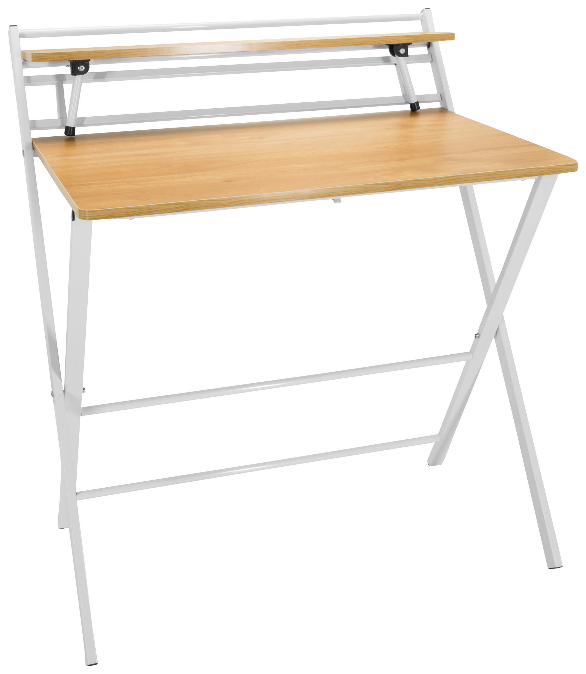 Schreibtisch Easy Clap Weiß/eiche Dekor