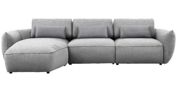 ECKSOFA  in Chenille Hellgrau  190/340 cm  - Taupe/Hellgrau, Design, Kunststoff/Textil (190/340cm) - Belluti