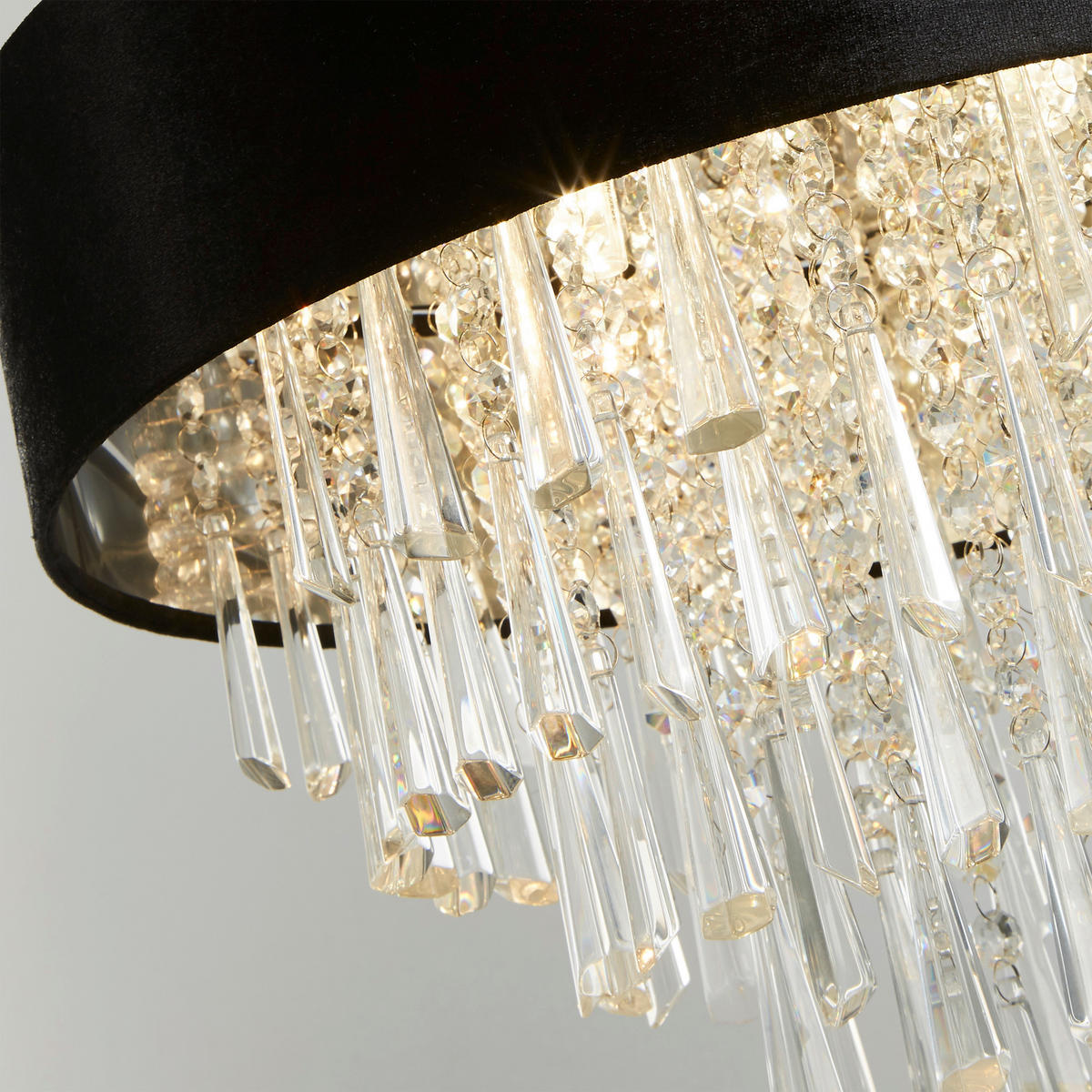 PENDELLEUCHTE Glamour 45.5/35/45.5 cm   - Chromfarben, MODERN, Glas/Metall (45.5/35/45.5cm) - Searchlight