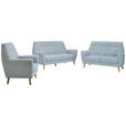 SESSEL in Webstoff Blau - Blau/Eichefarben, Design, Holz/Textil (90/105/84cm) - Carryhome