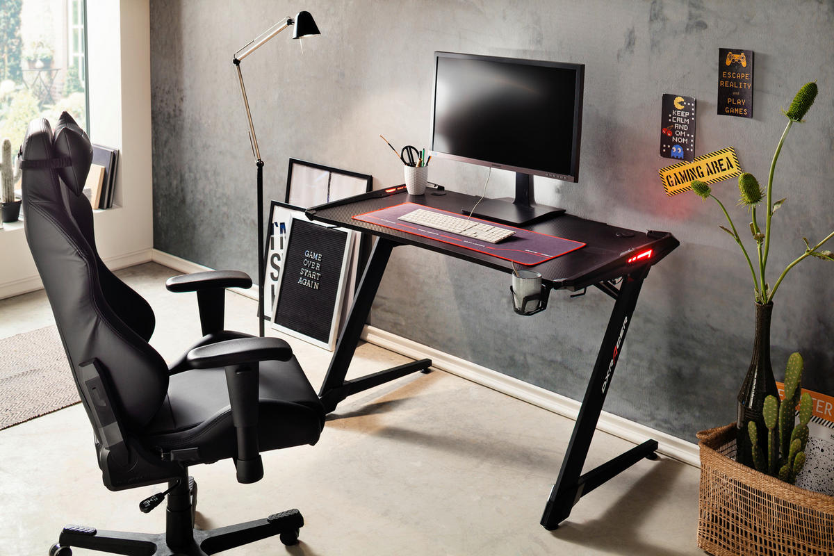 GEJMERSKI STO    - Dizajnerski, metal/pločasti materijal (120/64/75cm) - Dxracer