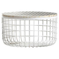 DOHÁNYZÓASZTAL fém, faalapú anyag  60/35 cm  - fehér, Design, faalapú anyag/fém (60/35cm) - Carryhome