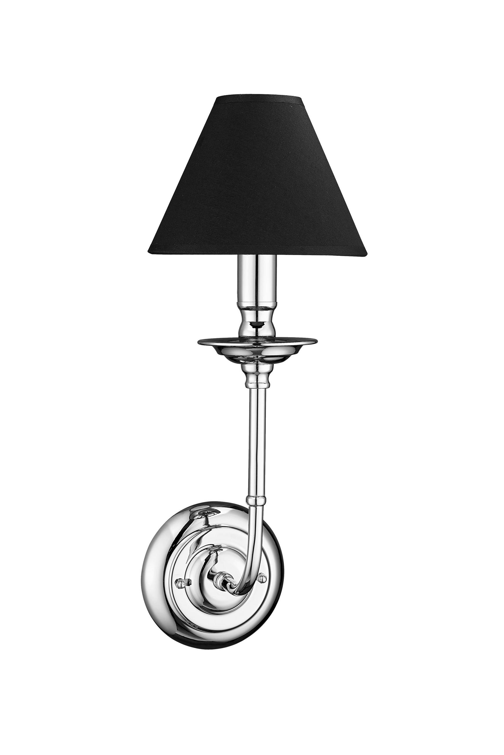 XXXLutz Wandleuchte Glamour Schwarz 10.5x45 cm