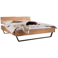BETT 180/200 cm,  in Wildeiche,  - Wildeiche/Anthrazit, Design, Holz/Metall (180/200cm) - Hasena