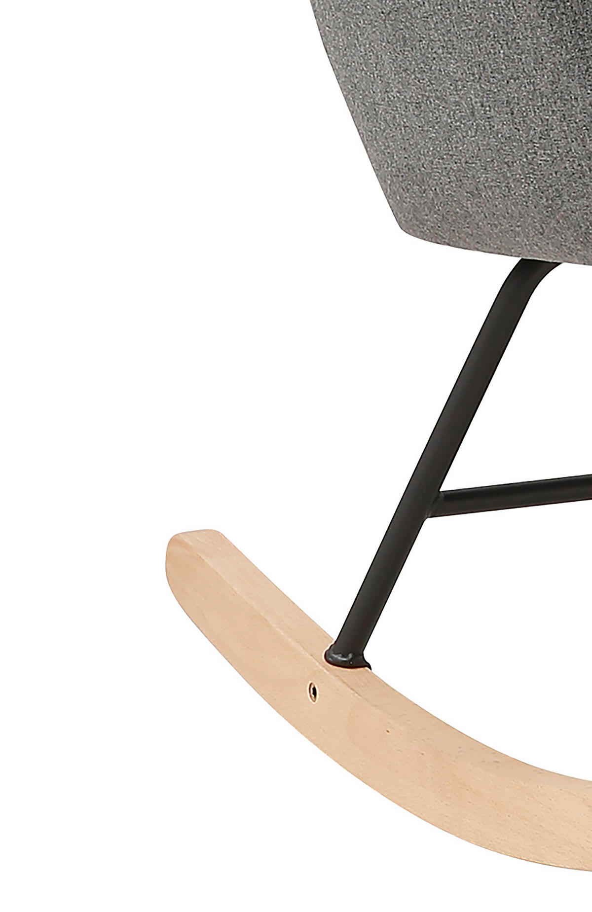 SCHAUKELSESSEL Webstoff Grau    - Buchefarben/Schwarz, MODERN, Holz/Textil (72/92/92cm) - MID.YOU