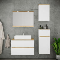  120 cm  - vit/honungsek, Trend, trämaterial/keramik (120cm) - MID.YOU
