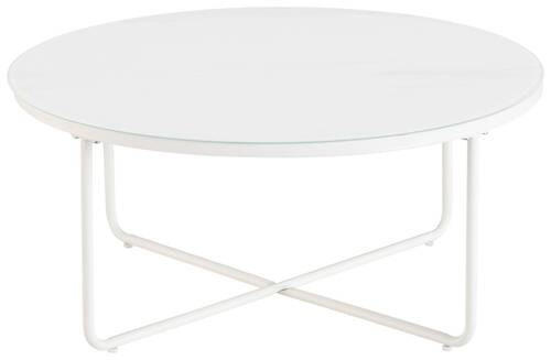 COUCHTISCH ESG rund Weiß  - Weiß, Design, Glas/Metall (80/37/80cm) - MID.YOU