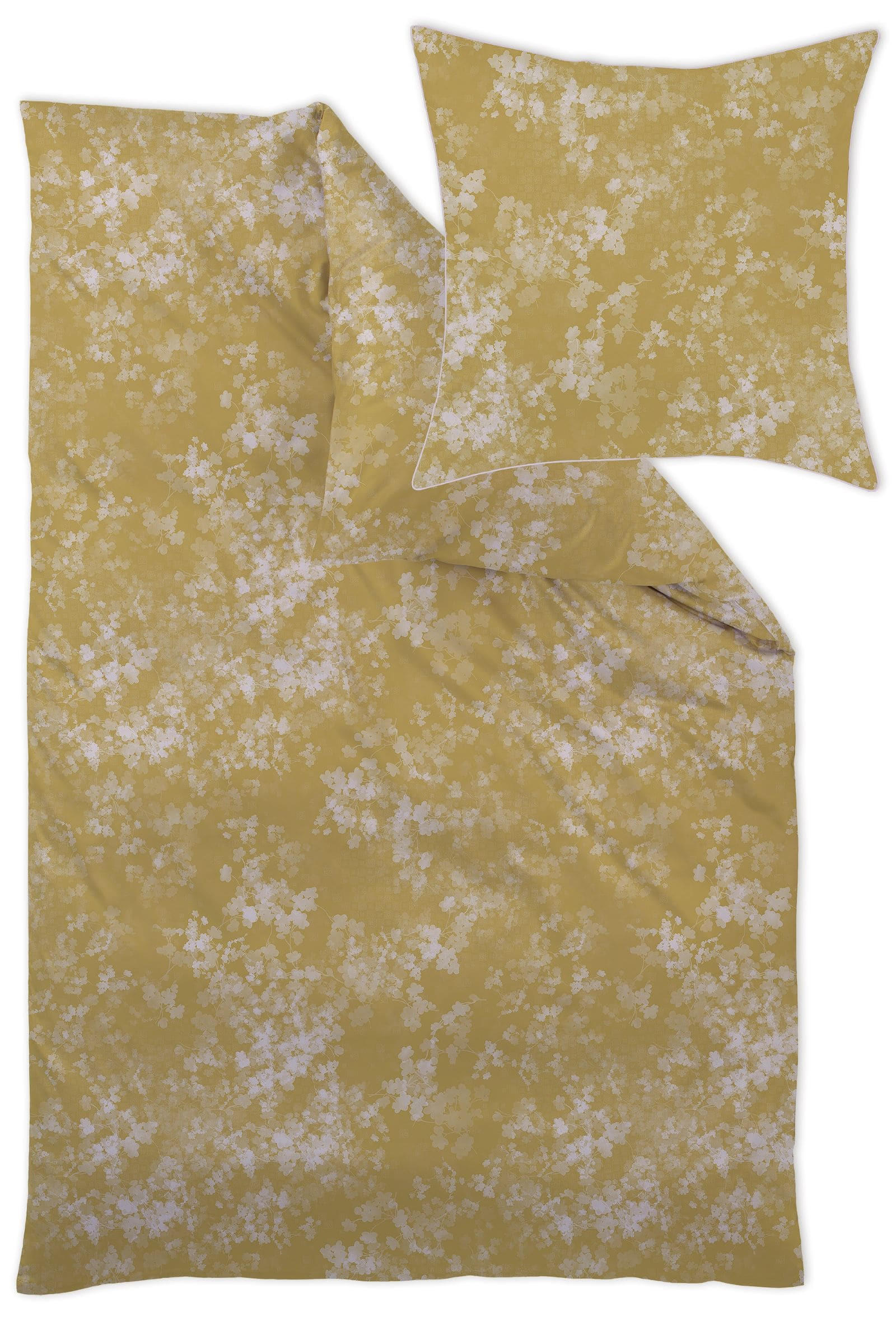 BETTWÄSCHE 135/200 cm Damast  - Gelb, Design, Textil (135/200cm) - Curt Bauer