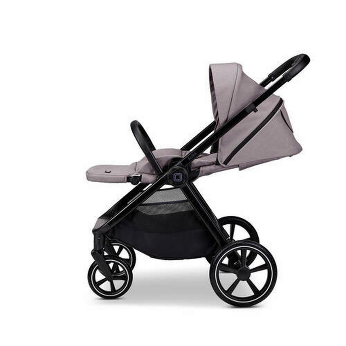 KINDERWAGENSET  Aura Set  Stone Melange  - Hellgrau, Basics (140/61/115cm) - Moon