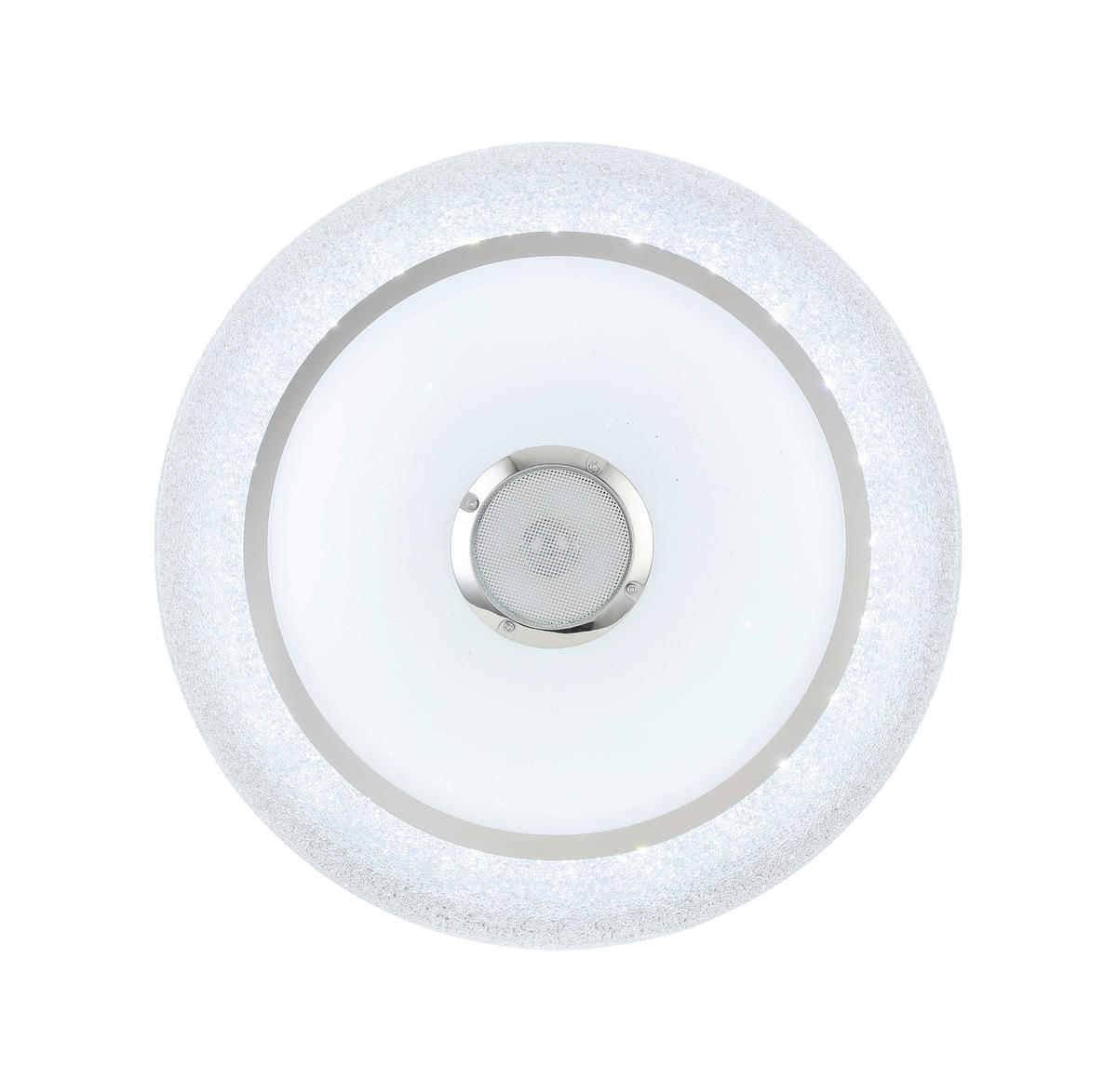 LED MENNYEZETI LÁMPA - krómszínű/fehér, Trend, műanyag/fém (38/8cm) - Novel