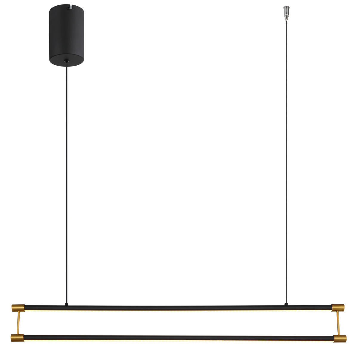 ZÁVĚSNÉ LED SVÍTIDLO, 84/9/150 cm - černá/barvy zlata, Design, kov/plast (84/9/150cm) - Globo