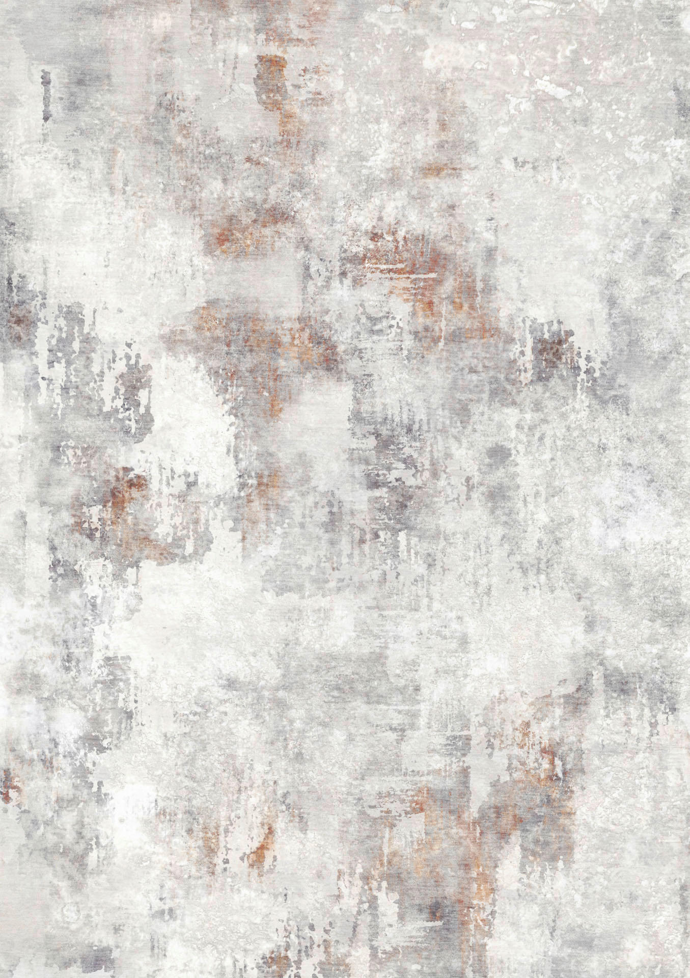 Lindorug Vintage-Teppich Ondea Jorg Hellgrau, Rost, Grauweiß 240x340 cm