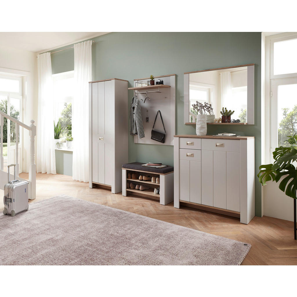 Thumbnail - Mid.you Wandspiegel, Braun, Grau, Eiche, Holzwerkstoff, 98x80x17 cm, Ablage, Spiegel, Wandspiegel