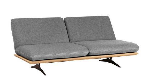 SCHLAFSOFA Palermo in Grau, Eichefarben  - Eichefarben/Beige, Design, Holz/Textil (204/92/90cm) - Dieter Knoll