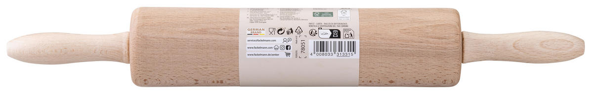TEIGROLLE - Buchefarben, KONVENTIONELL, Holz (6,5/25cm) - Fackelmann