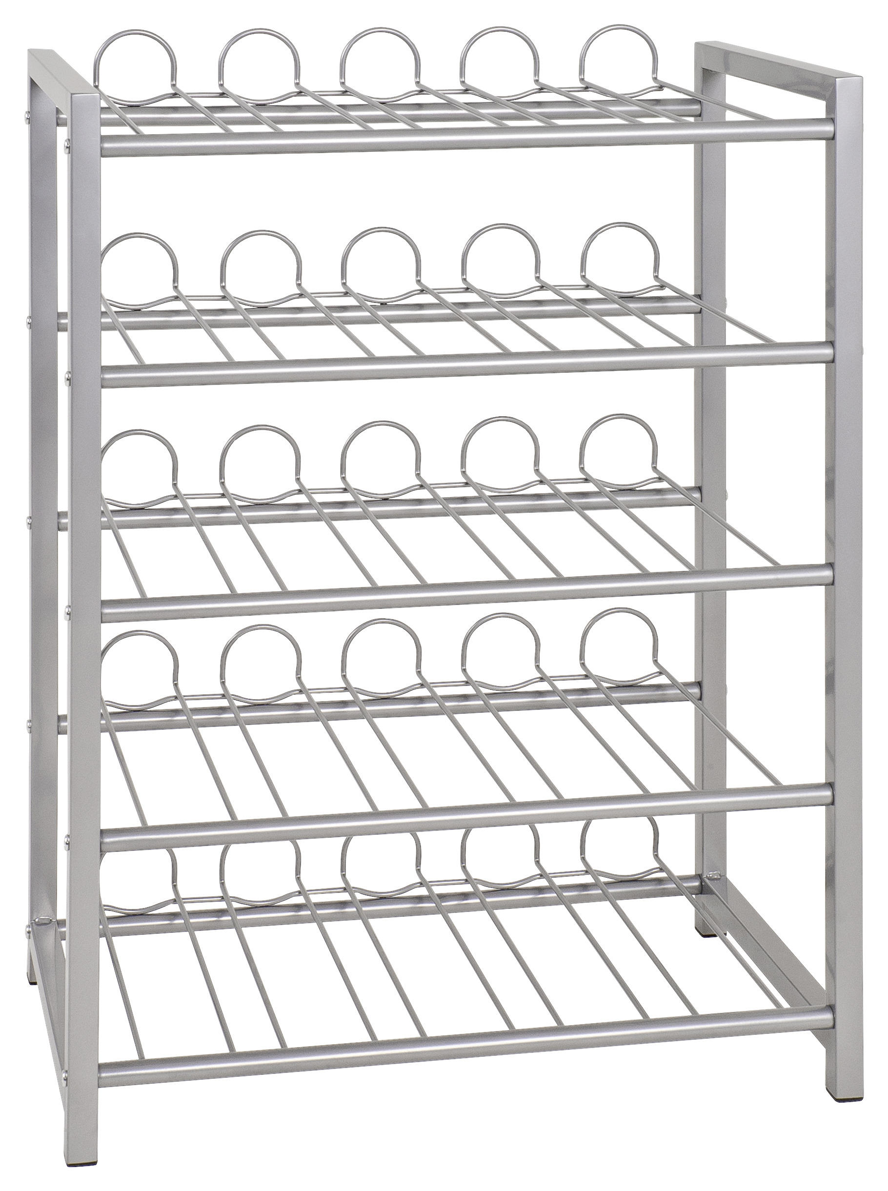 Weinregal Metall Alufarben 45 Flaschen BxH: 54x76 cm