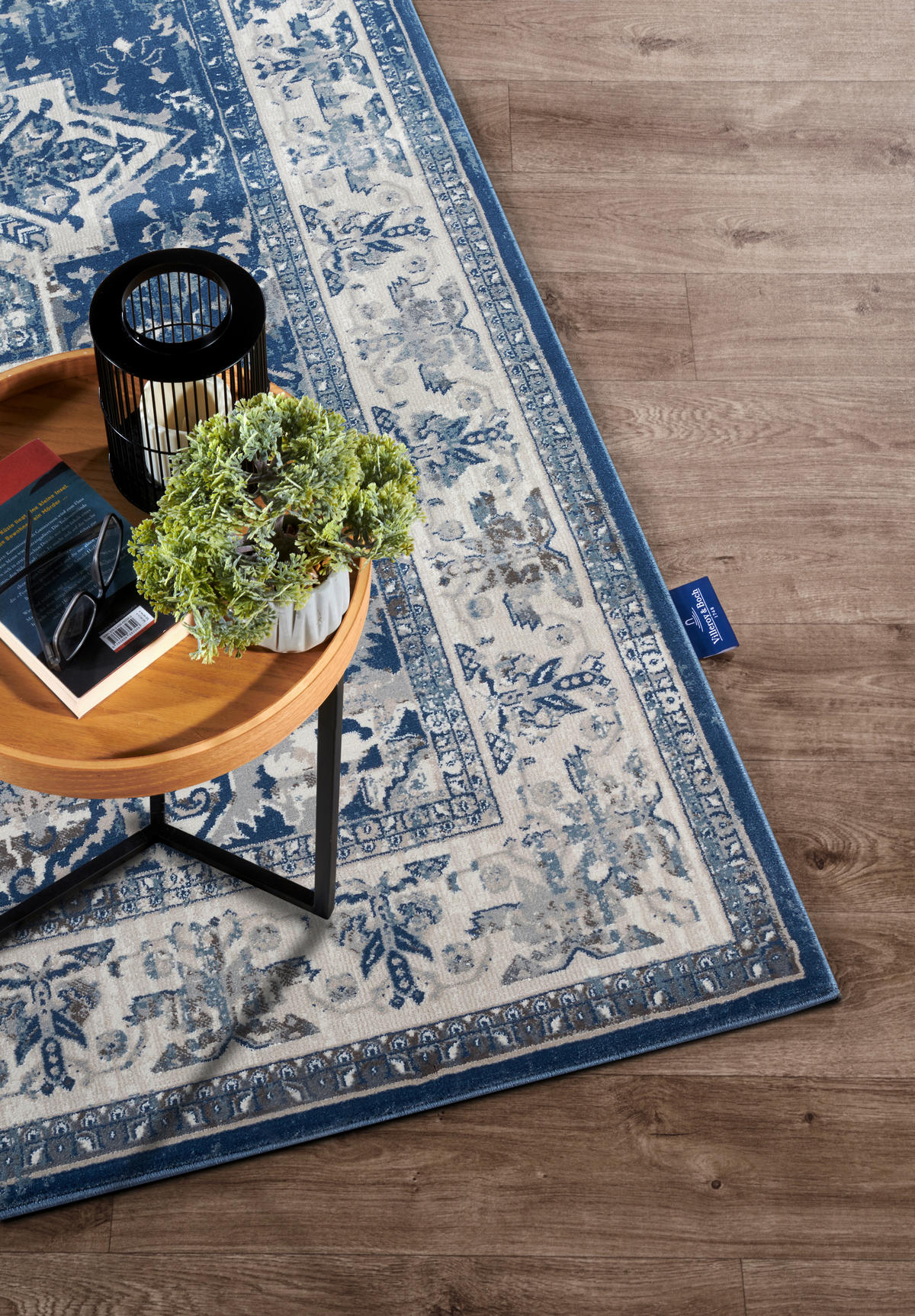 FLACHWEBETEPPICH 160/235 cm Kollektion 1869 Blau, Creme  - Blau/Creme, Design, Kunststoff/Textil (160/235cm) - Villeroy & Boch