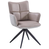 STOLICA S NASLONOM ZA RUKE  crna, taupe, bež  metal, tekstil      - bež/crna, Moderno, metal/tekstil (65/90/64cm) - Livetastic