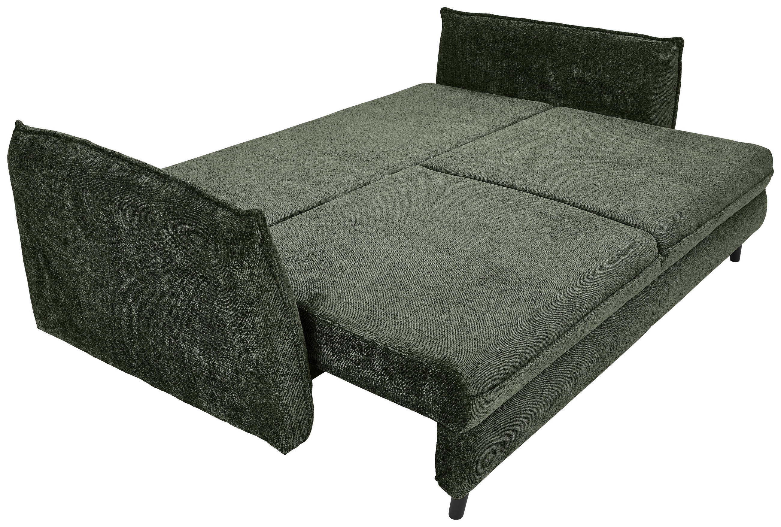Thumbnail - Carryhome Schlafsofa, Olivgrün, Textil, Buche, massiv, 3-Sitzer, Füllung: Silikon,Silikon, 238x99x108 cm, Made in EU, Rü...