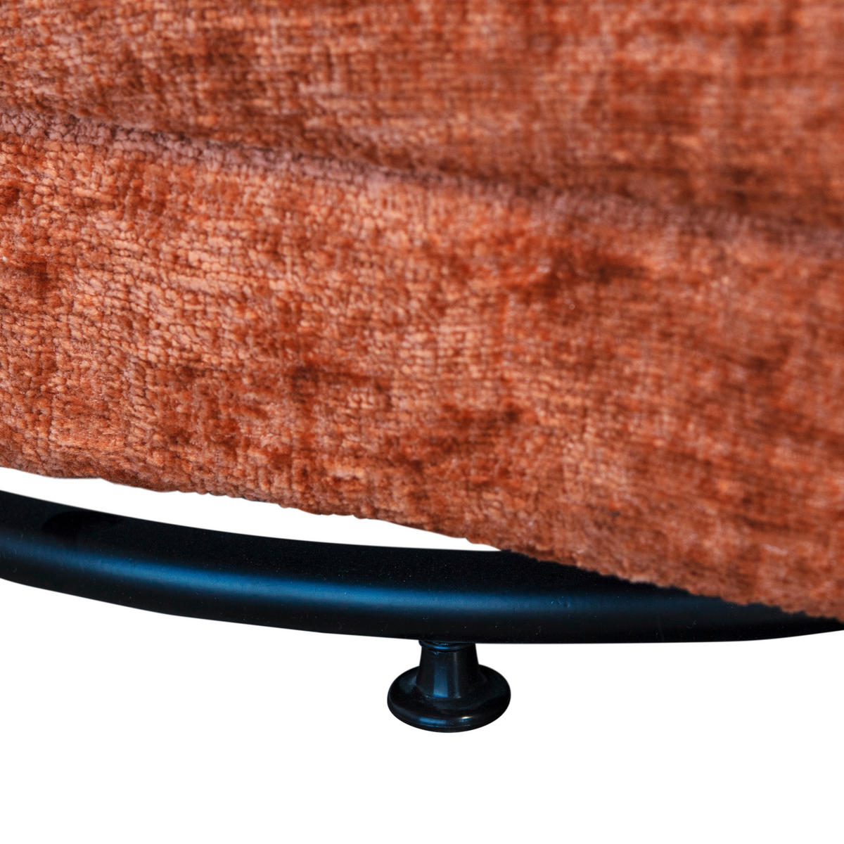 SESSEL in Samt Dunkelorange  - Dunkelorange/Schwarz, Design, Textil/Metall (74/75/65cm) - Livetastic