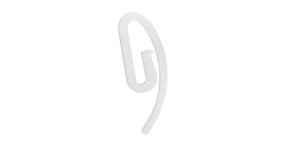 FALTENHAKEN  - Weiß, Basics, Kunststoff (1cm) - Homeware