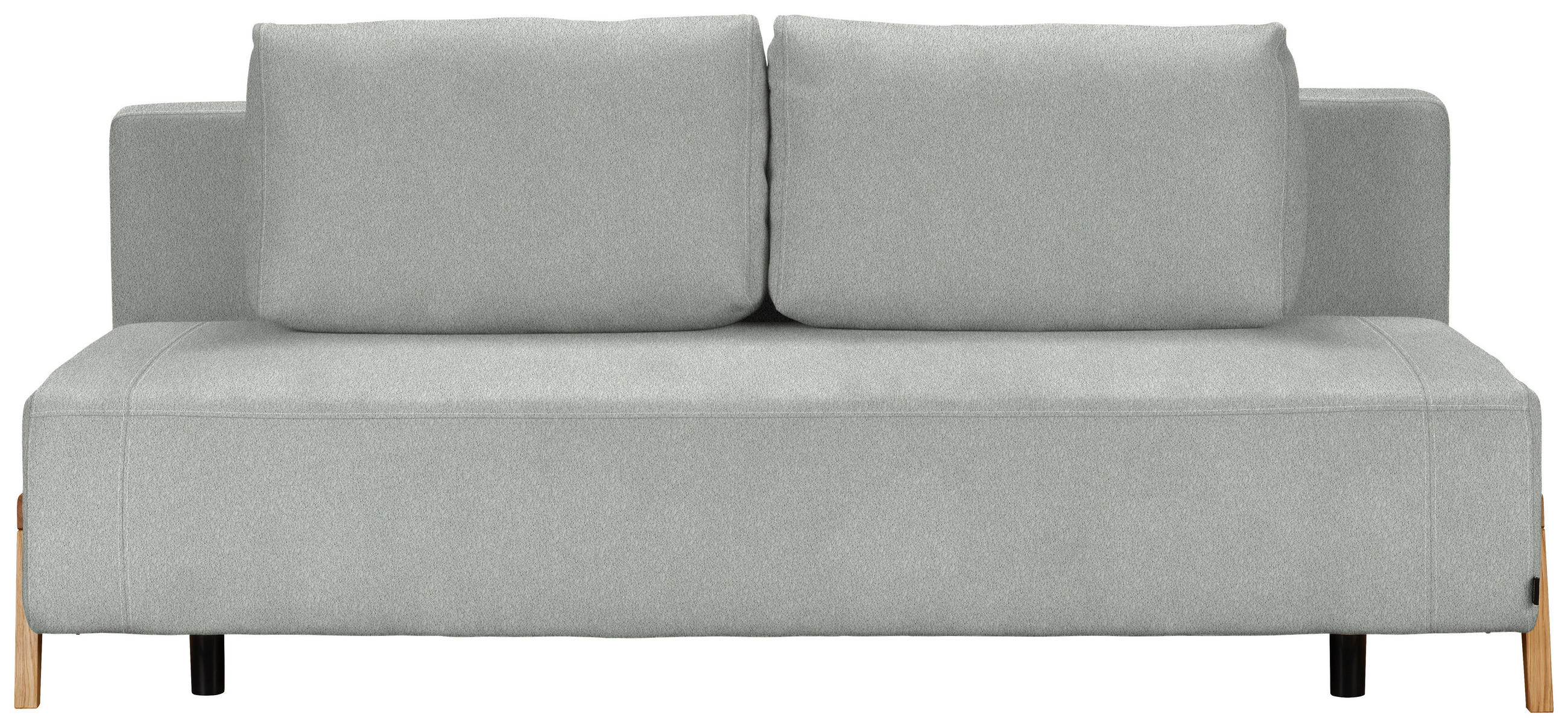 SCHLAFSOFA Struktur Silberfarben  - Silberfarben/Naturfarben, Design, Holz/Textil (211/88/102cm) - Niels Andersson