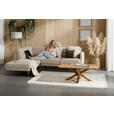 ECKSOFA  in Flachgewebe Beige  212/255 cm  - Eichefarben/Beige, KONVENTIONELL, Holz/Textil (212/255cm) - Valnatura