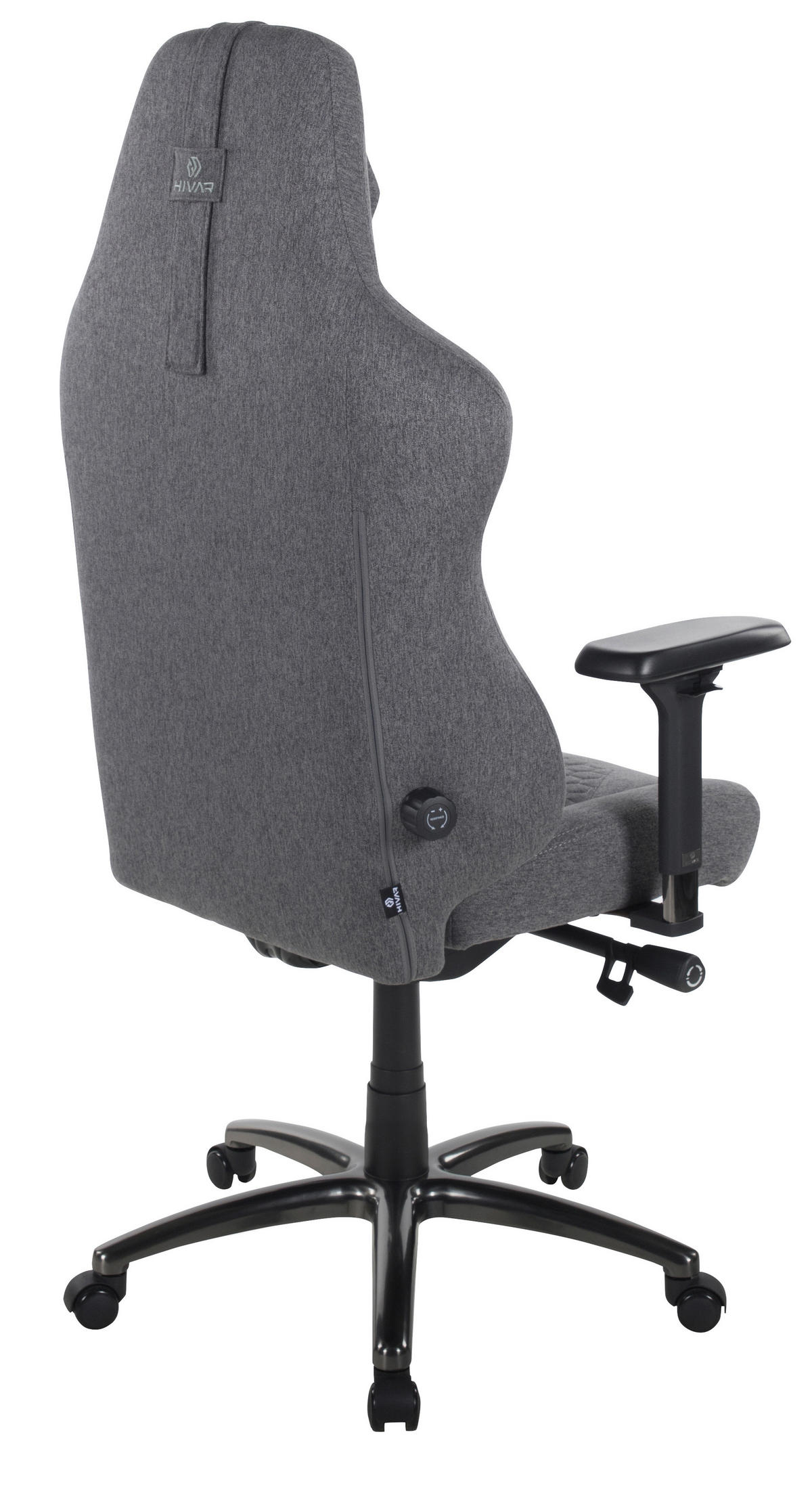 ORBICAL XL Nebulon Obsidian Schwarz Hochglanz, Anthrazit, Grau Metall, Textil   - Schwarz Hochglanz/Anthrazit, LIFESTYLE, Textil/Metall (81/147/72cm) - HIVAR