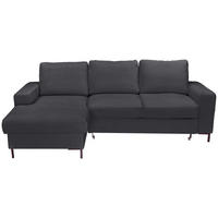 ECKSOFA Anthrazit Cord  - Anthrazit/Schwarz, KONVENTIONELL, Textil/Metall (150/240cm) - Carryhome