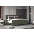 BOXSPRINGBETT 160/200 cm in Olivgrün - Schwarz/Olivgrün, KONVENTIONELL, Textil/Metall (160/200cm) - Esposa