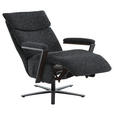 RELAXSESSEL in Textil Graphitfarben  - Schwarz/Graphitfarben, Design, Textil/Metall (68/117/85cm) - Cantus
