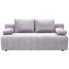 SCHLAFSOFA in Flachgewebe Hellgrau  - Hellgrau/Schwarz, MODERN, Kunststoff/Textil (194/78-87/92cm) - Xora