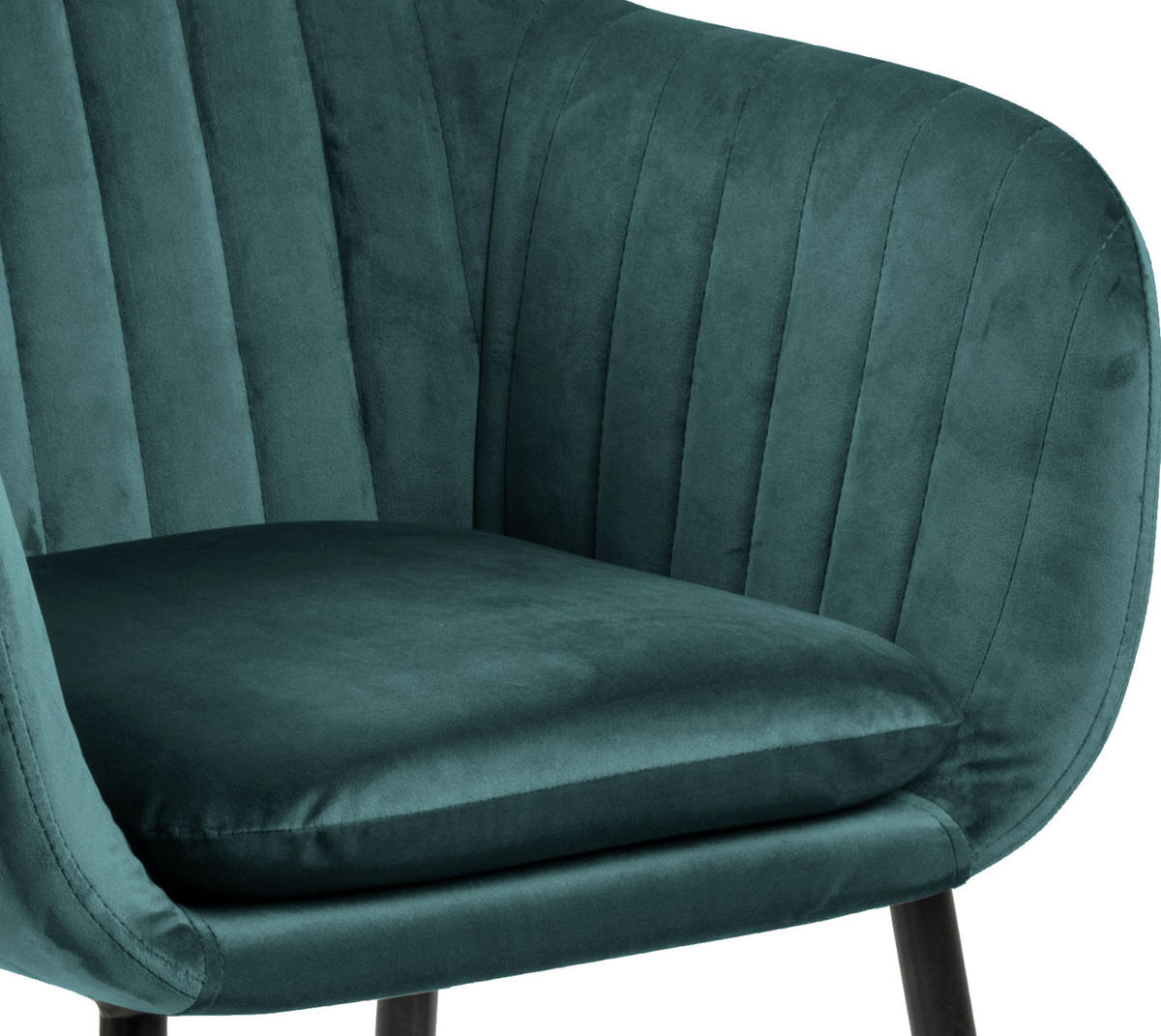 ŽIDLE S PODRUČKAMI, velur, černá, tmavě zelená - černá/tmavě zelená, Trend, kov/textil (57/83/59cm) - Ambia Home