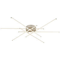 DECKENLEUCHTE 80/7,7 cm   - Opal/Nickelfarben, MODERN, Kunststoff/Metall (80/7,7cm) - Novel