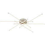 DECKENLEUCHTE 40 W  80/7,7 cm    - Opal/Nickelfarben, MODERN, Kunststoff/Metall (80/7,7cm) - Novel