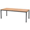 GARTENTISCH 206/90/74 cm Holz, Metall rechteckig  - Dunkelgrau/Teakfarben, Design, Holz/Metall (206/90/74cm) - Ambia Garden