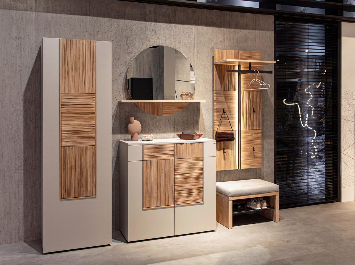GARDEROBENSCHRANK  in 63,8/194/42 cm  - Taupe/Eichefarben, Design, Holz/Holzwerkstoff (63,8/194/42cm) - Voglauer