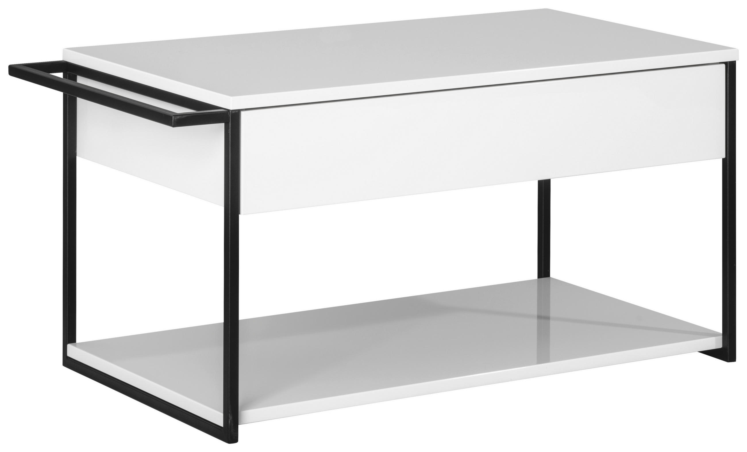 Mid.you Waschtischunterschrank Schwarz, Weiß 87.5x43.5x47.5 cm