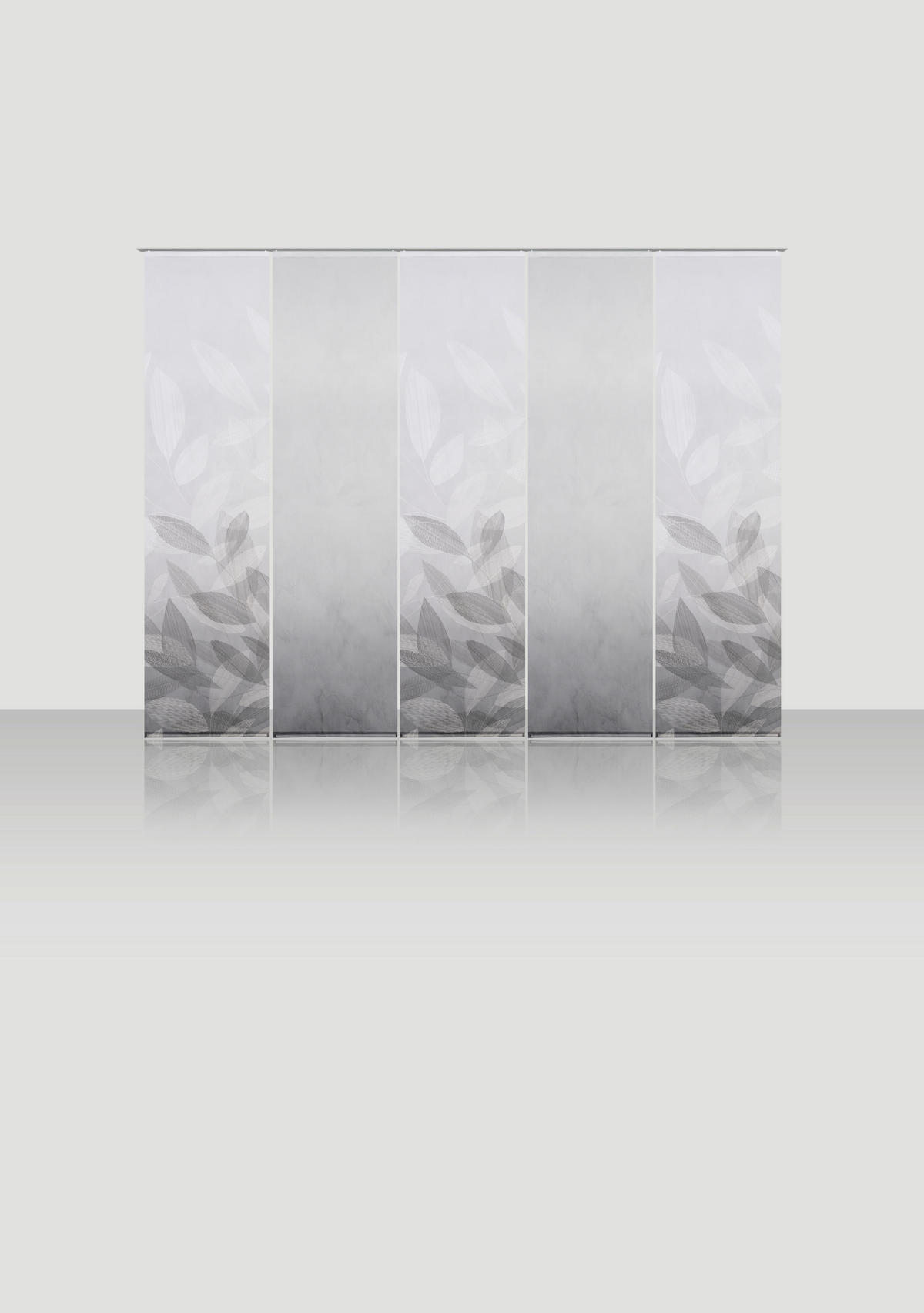 FLÄCHENVORHANG  5 Stück  halbtransparent   60/245 cm  - Grau, Natur, Textil (60/245cm) - Novel