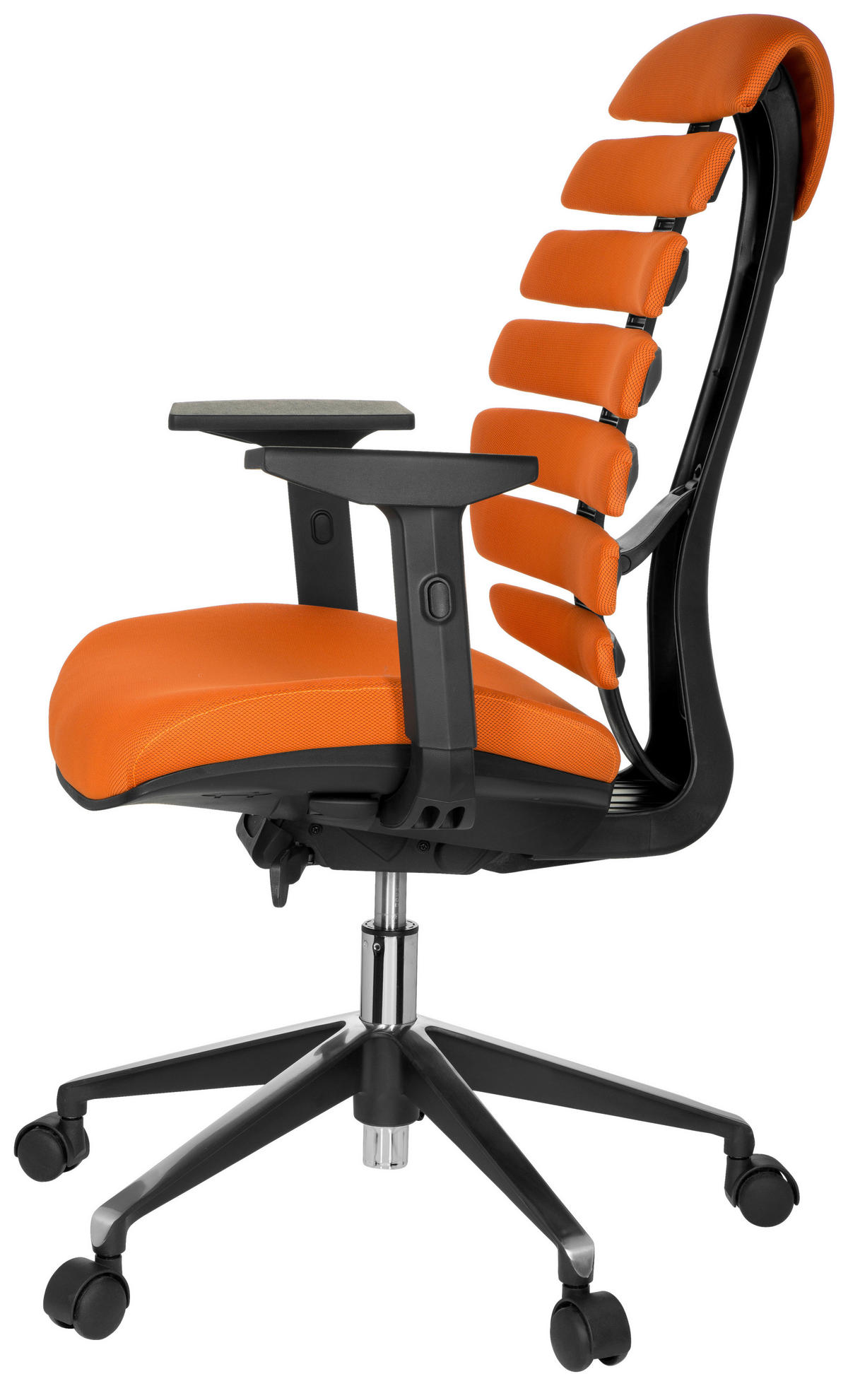OTOČNÁ ŽIDLE, plochá tkanina, oranžová, černá - oranžová/černá, Moderní, kov/textil (65/115/50cm) - MID.YOU