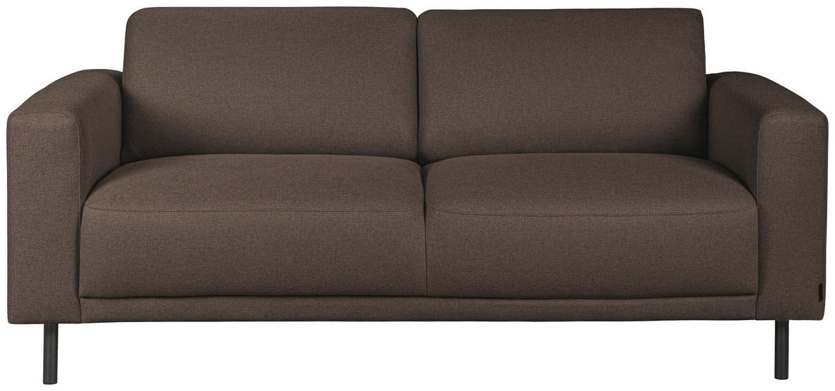 2,5-SITS SOFFA i brun, rostfärgad  - brun/svart, Design, metall/trä (183/78/90cm) - Pure Home Comfort
