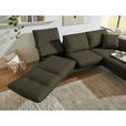 ECKSOFA  in Flachgewebe Dunkelgrün  255-365/175-224 cm  - Dunkelgrün/Schwarz, Design, Textil/Metall (255-365/175-224cm) - Dieter Knoll
