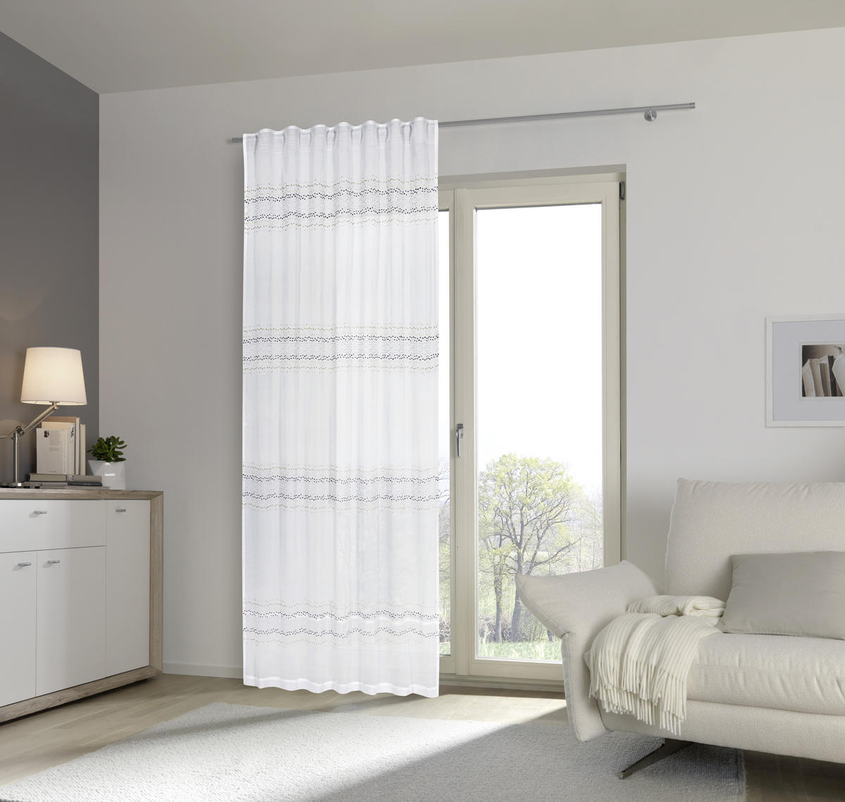 FERTIGVORHANG  blickdicht   140/250 cm  - Weiß, Design, Textil (140/250cm) - Esposa