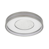LED-DECKENLEUCHTE Bakersfield 38/8,5 cm  - Grau, Design, Metall (38/8,5cm) - Novel