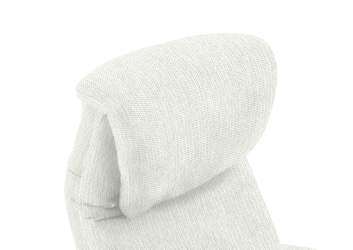 RELAXSESSEL in Textil Weiss  - Weiss/Schwarz, Design, Textil/Metall (77/115/89cm) - Pure Home Comfort