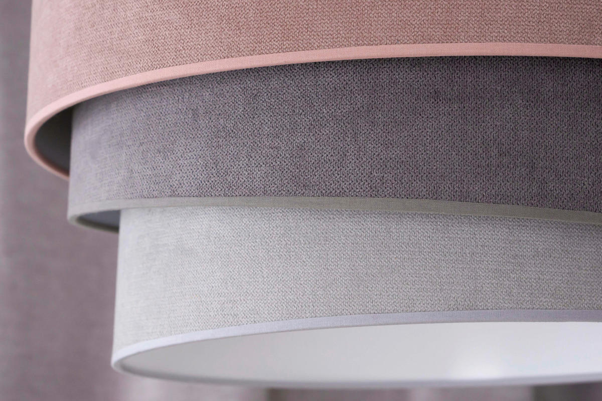 HÄNGELEUCHTE Pastell 45/95 cm   - Flieder/Altrosa, Design, Textil (45/95cm)